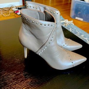 Studded leather boots.